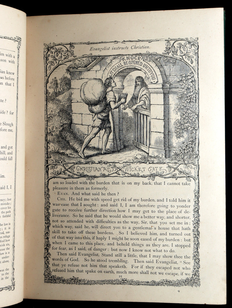 1877 Rare Book - The Pilgrim's Progress illustrated by H.C. Selous & M.P. Priolo