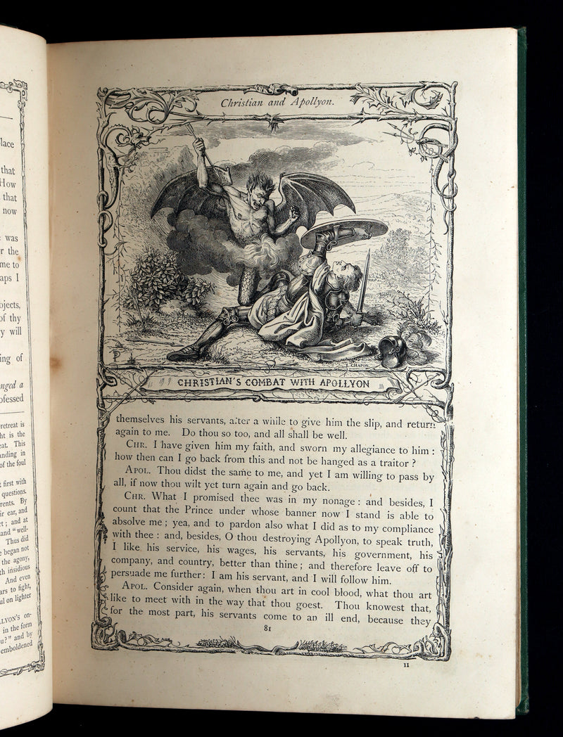 1877 Rare Book - The Pilgrim's Progress illustrated by H.C. Selous & M.P. Priolo