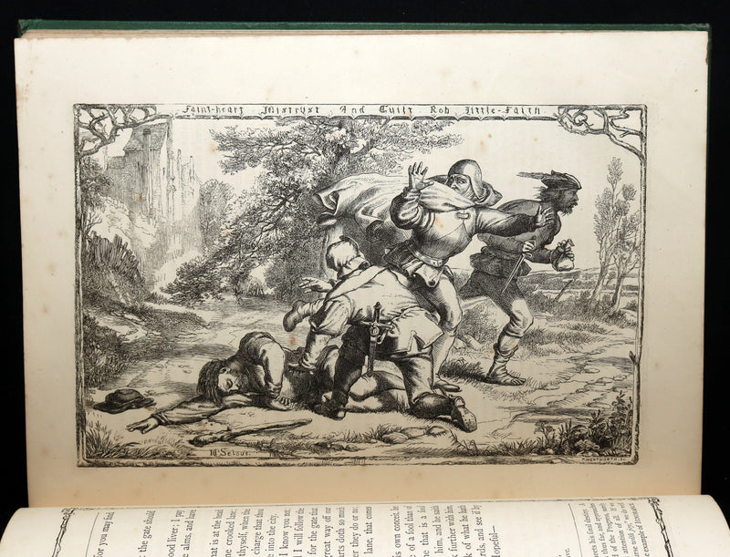 1877 Rare Book - The Pilgrim's Progress illustrated by H.C. Selous & M.P. Priolo