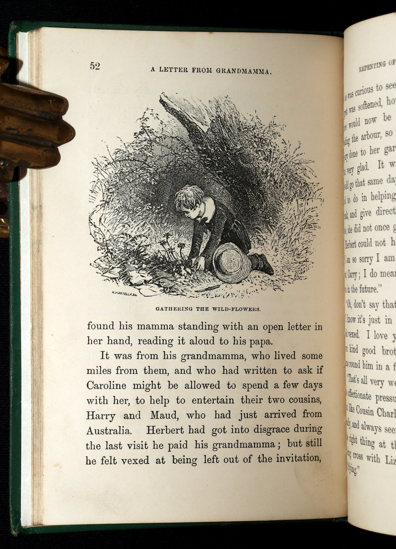 1882 Rare Victorian Book - Carry’s Rose or, The Magic of Kindness by Mrs Cupples
