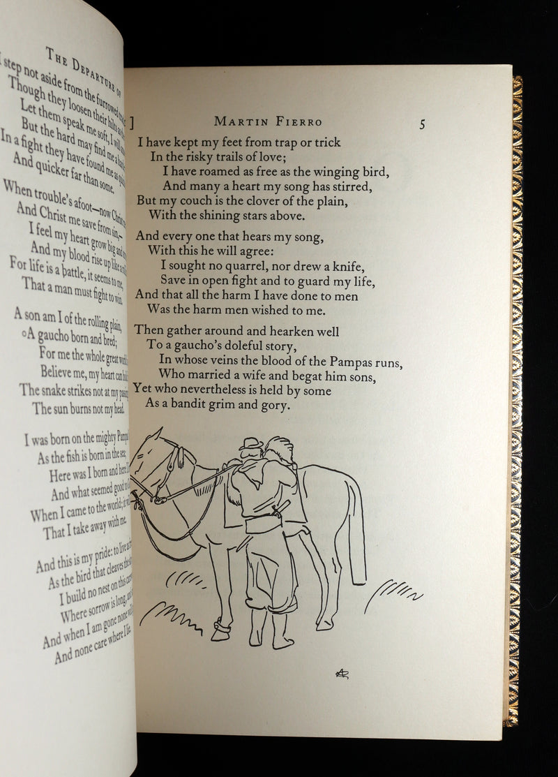 1936 Rare First Edition - The Gaucho Martin Fierro by José Hernández