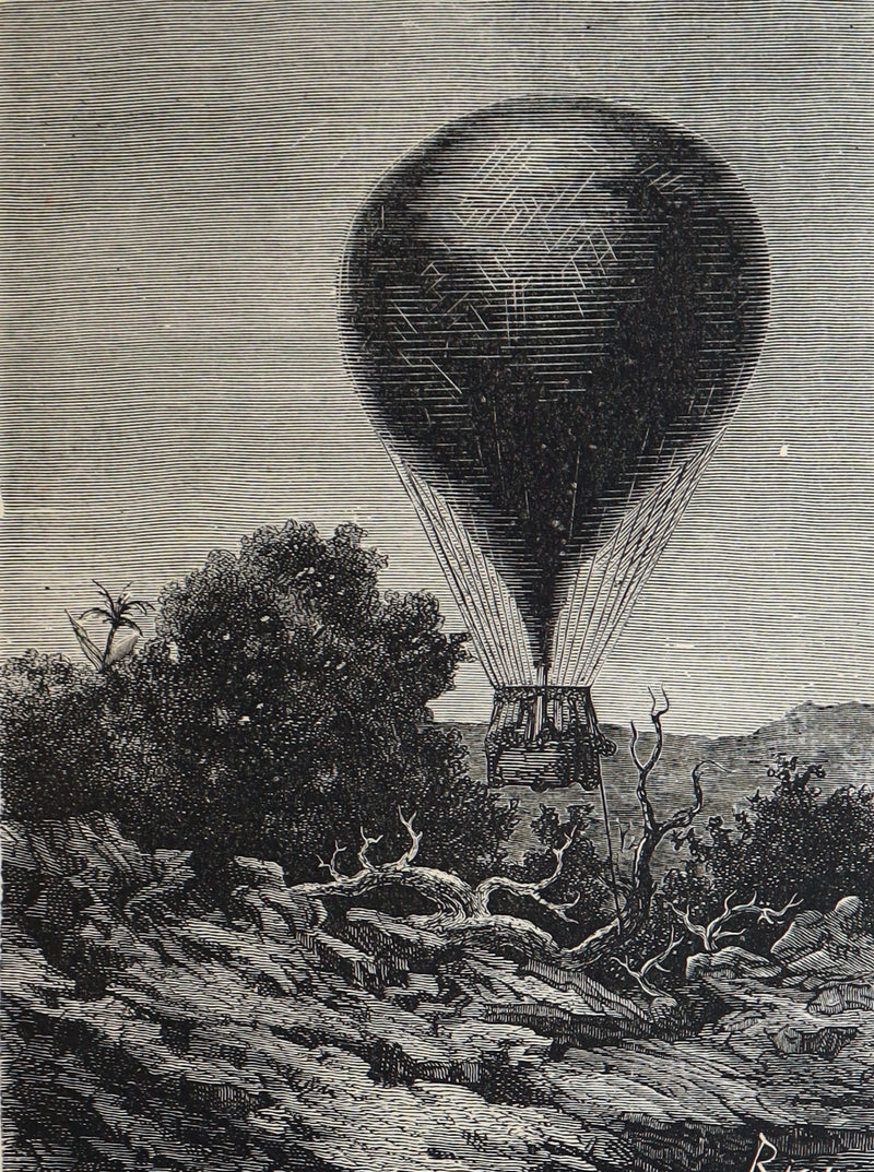 1887 Rare Early Edition - Five Weeks in a Balloon by Jules Verne, Illustrated