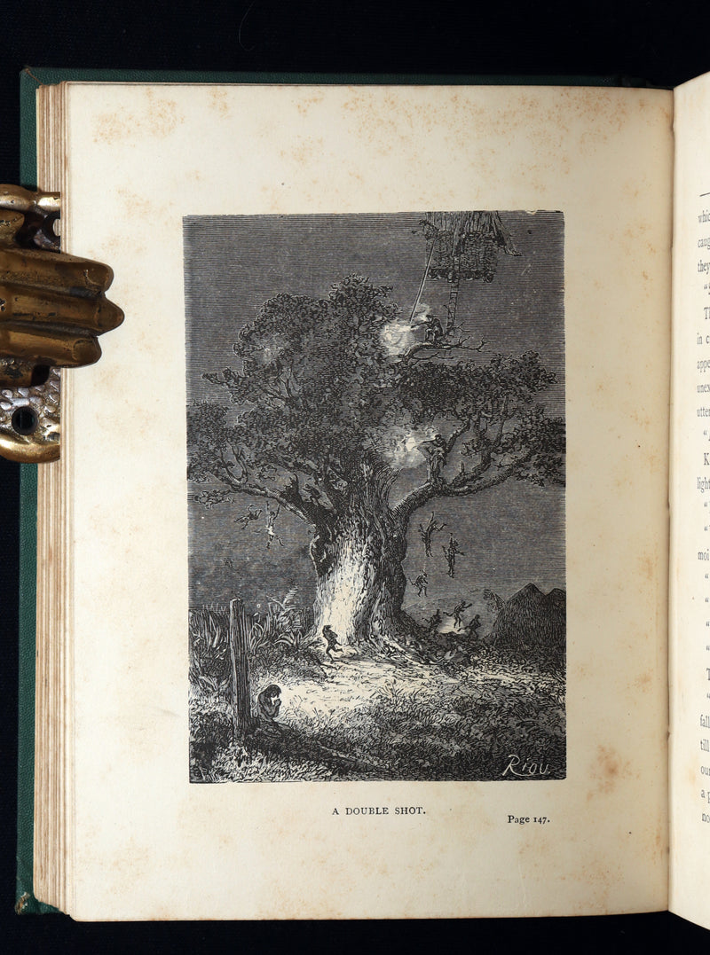 1887 Rare Early Edition - Five Weeks in a Balloon by Jules Verne, Illustrated