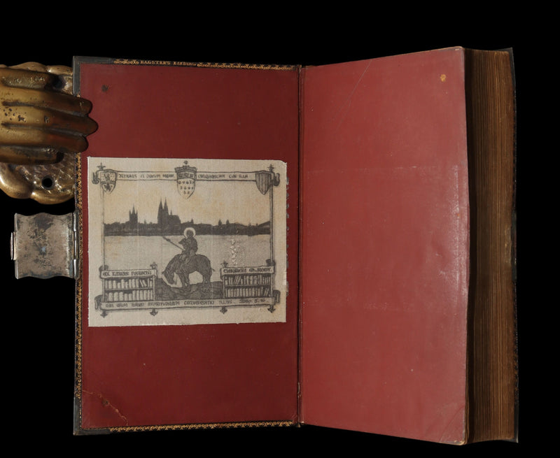 1850 Rare Bagster Bible - Polyglot Bible, Old and New Testament, Clasp and Maps