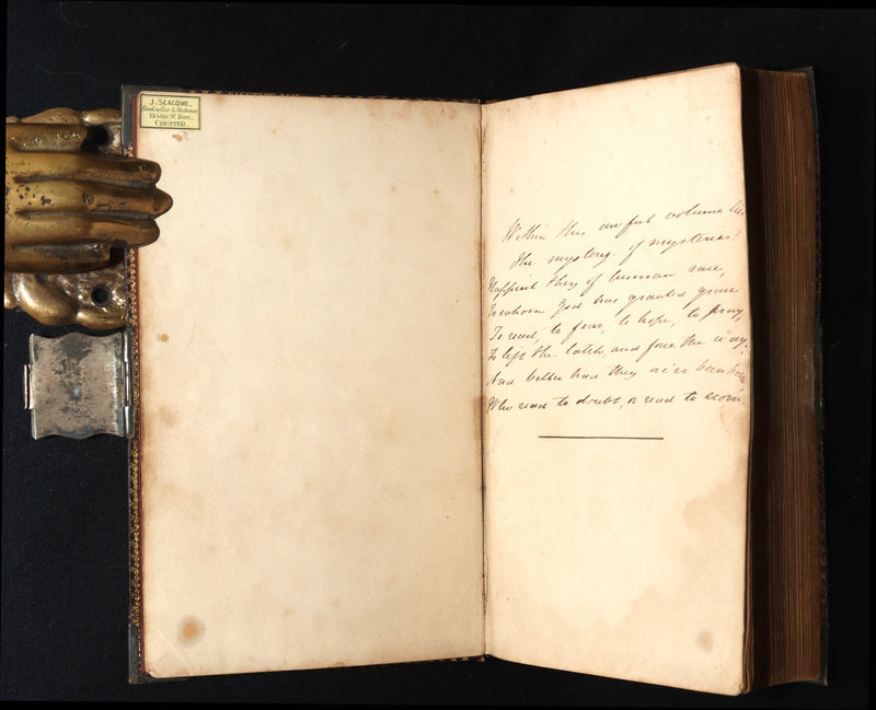 1850 Rare Bagster Bible - Polyglot Bible, Old and New Testament, Clasp and Maps