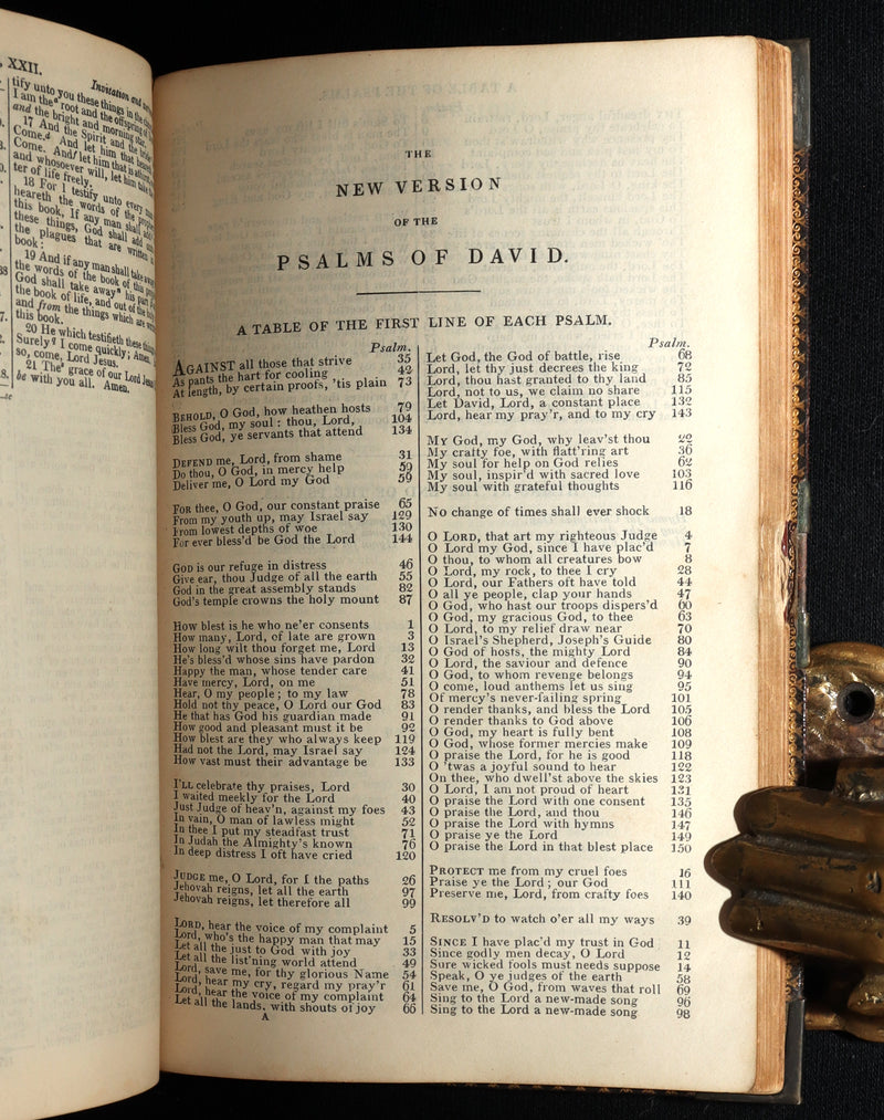 1850 Rare Bagster Bible - Polyglot Bible, Old and New Testament, Clasp and Maps