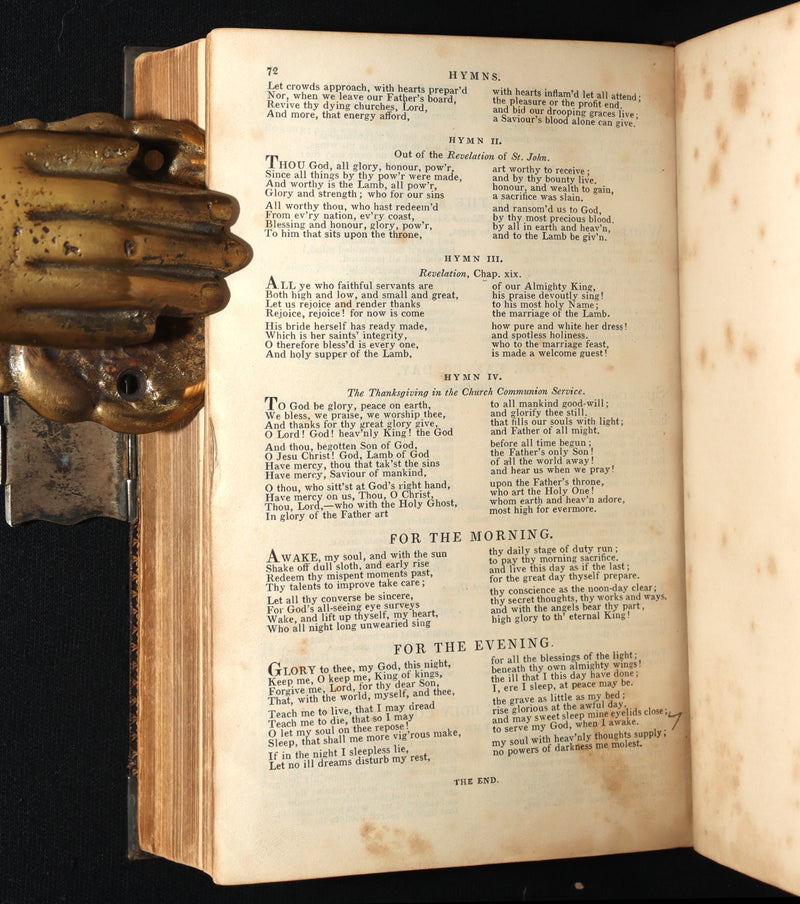 1850 Rare Bagster Bible - Polyglot Bible, Old and New Testament, Clasp and Maps