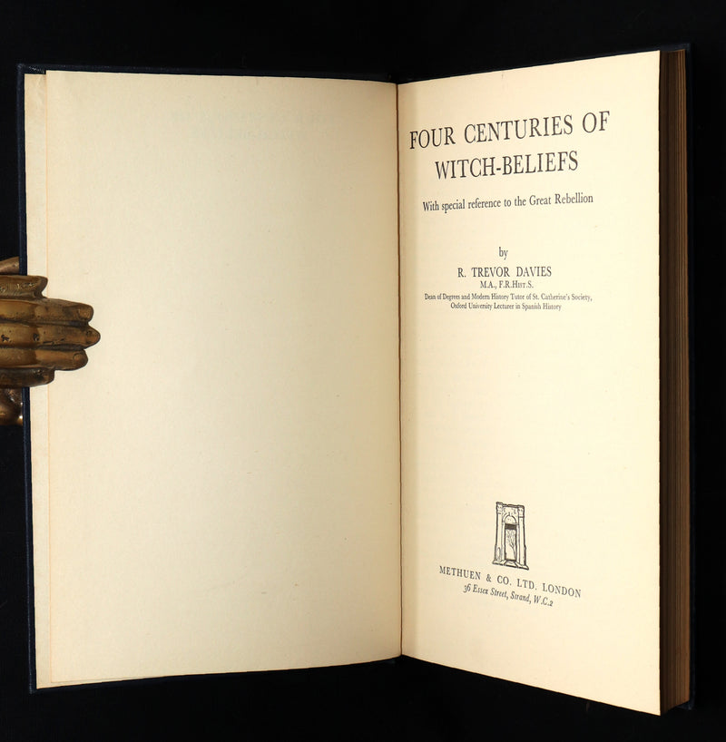1947 Rare First Edition - Four Centuries of Witch-Beliefs by R. Trevor Davies