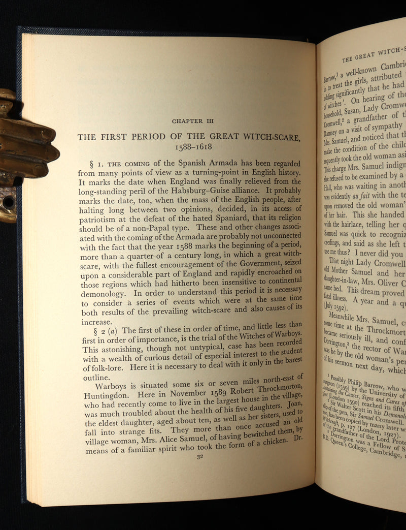 1947 Rare First Edition - Four Centuries of Witch-Beliefs by R. Trevor Davies