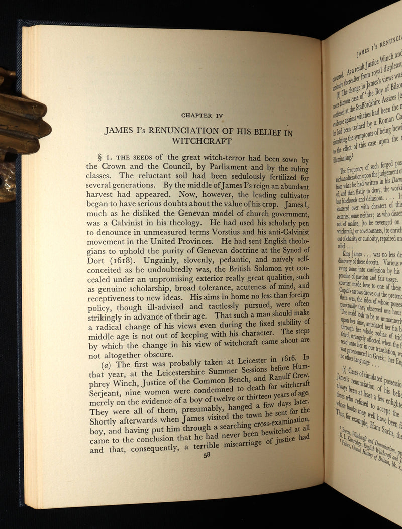 1947 Rare First Edition - Four Centuries of Witch-Beliefs by R. Trevor Davies
