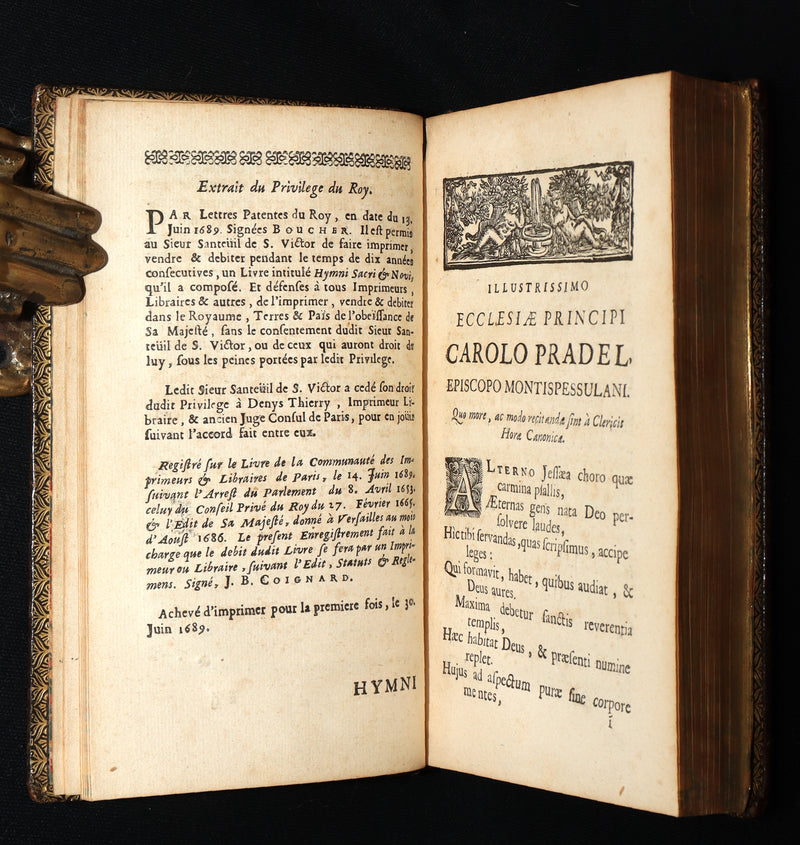 1698 Rare Latin Book - Sacred Latin Hymns and Music Scores by Santolio Victorino