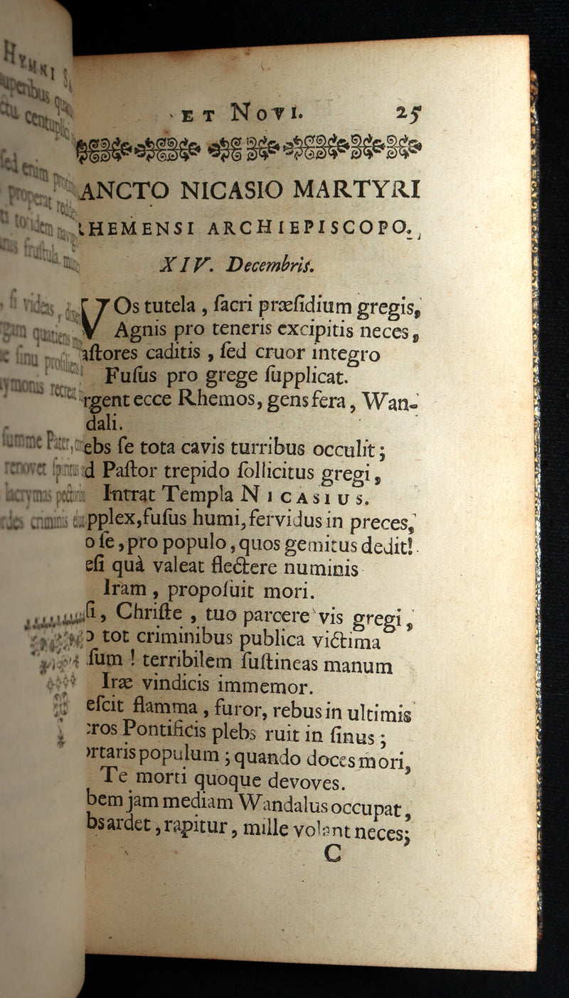 1698 Rare Latin Book - Sacred Latin Hymns and Music Scores by Santolio Victorino