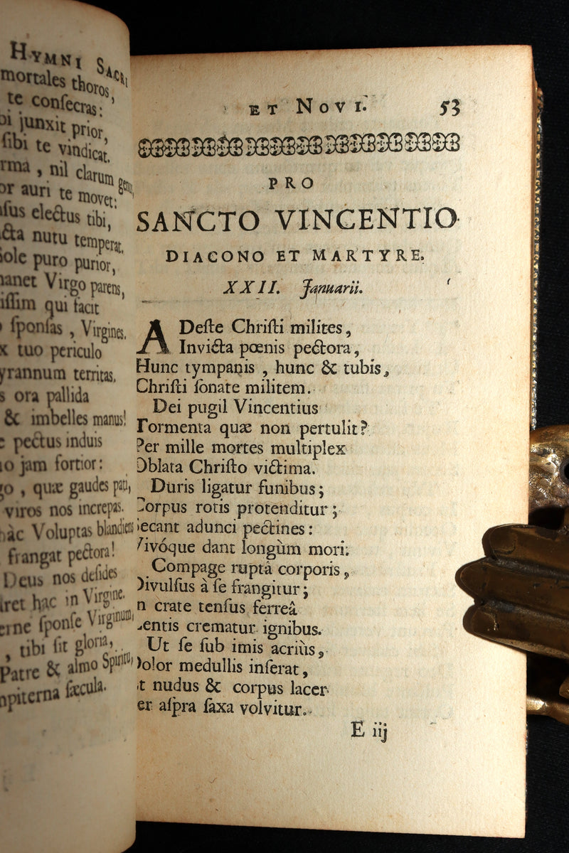 1698 Rare Latin Book - Sacred Latin Hymns and Music Scores by Santolio Victorino