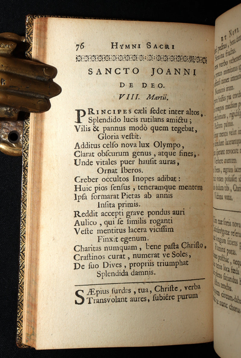 1698 Rare Latin Book - Sacred Latin Hymns and Music Scores by Santolio Victorino