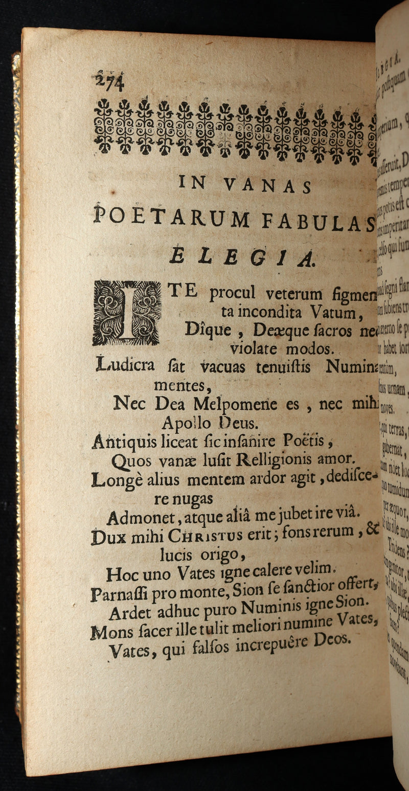 1698 Rare Latin Book - Sacred Latin Hymns and Music Scores by Santolio Victorino