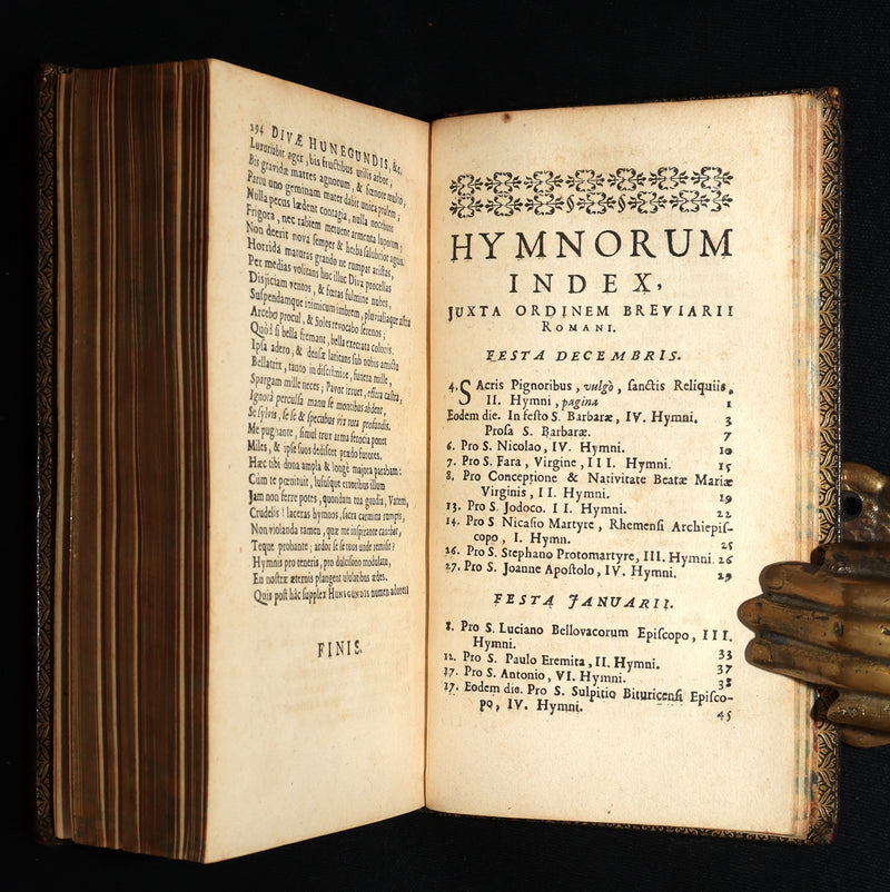 1698 Rare Latin Book - Sacred Latin Hymns and Music Scores by Santolio Victorino