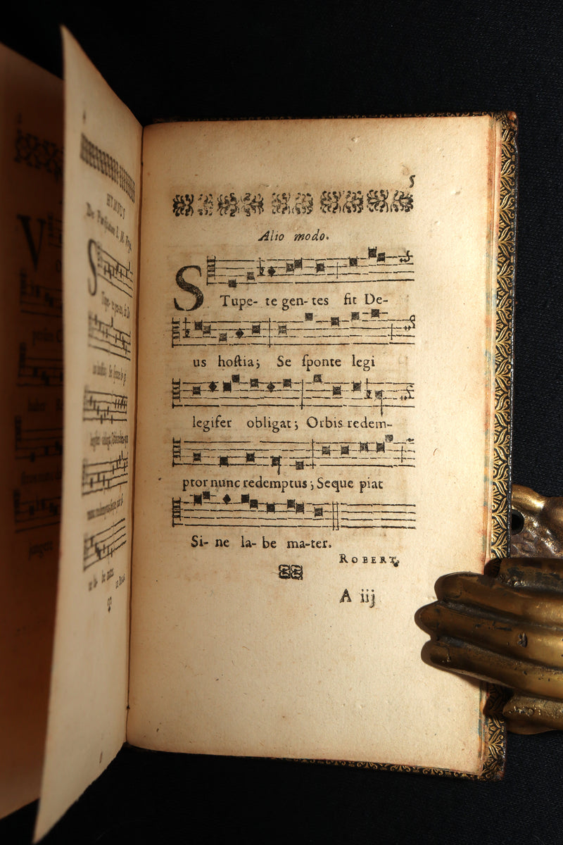 1698 Rare Latin Book - Sacred Latin Hymns and Music Scores by Santolio Victorino