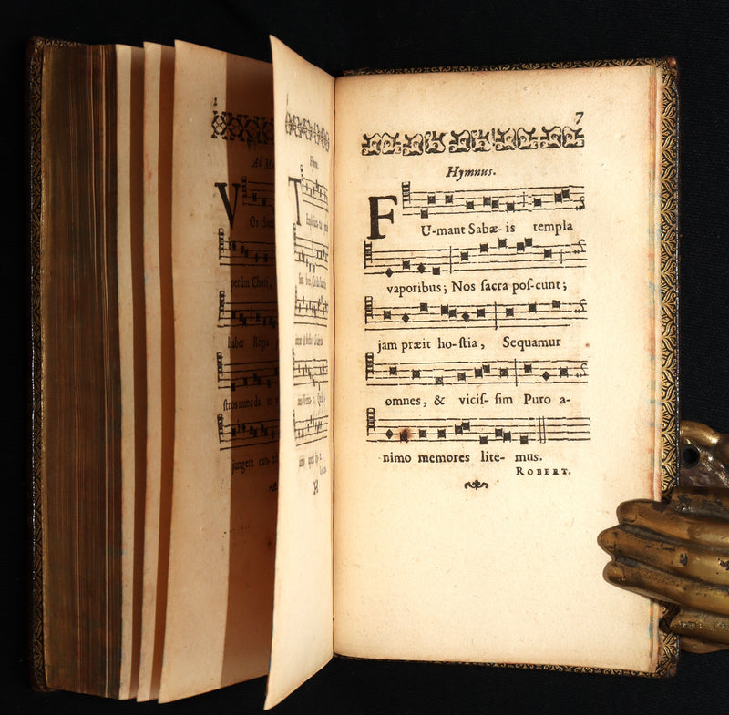 1698 Rare Latin Book - Sacred Latin Hymns and Music Scores by Santolio Victorino