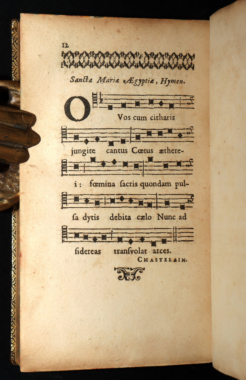 1698 Rare Latin Book - Sacred Latin Hymns and Music Scores by Santolio Victorino