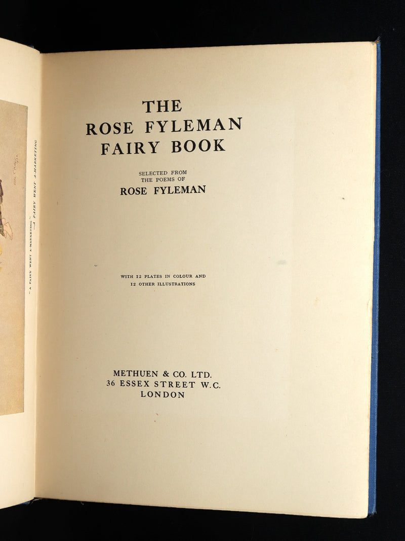 1923 First Edition - The Rose Fyleman Fairy Book Illustrated by Hilda T. Miller