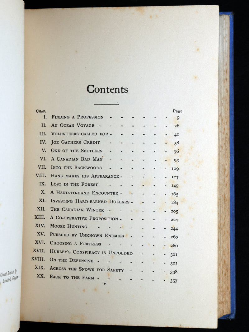 1920 Rare Book - A Boy of the Dominion: A Tale of Canadian Immigration