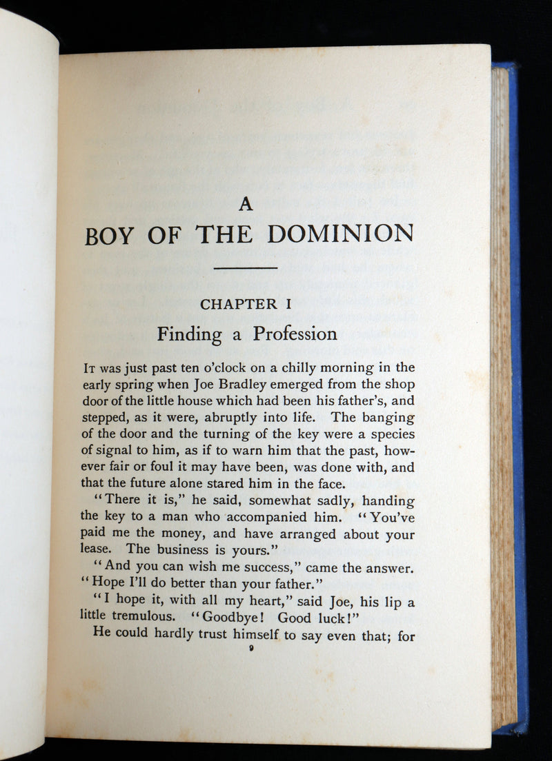 1920 Rare Book - A Boy of the Dominion: A Tale of Canadian Immigration