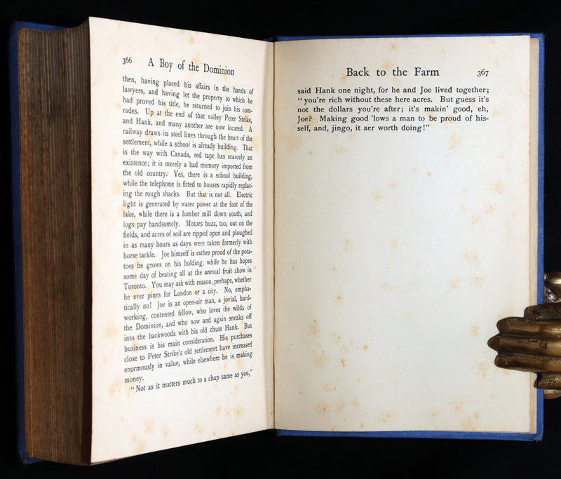 1920 Rare Book - A Boy of the Dominion: A Tale of Canadian Immigration