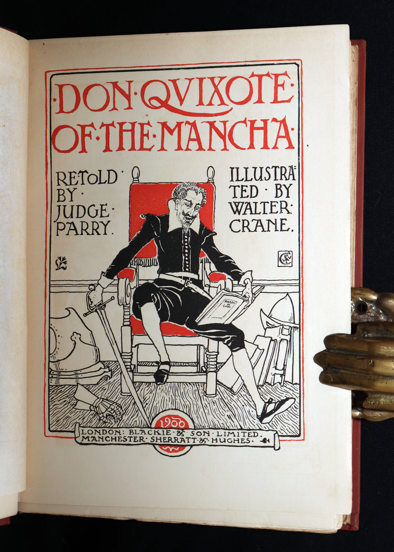 1900 First Edition - The Story of Don Quixote llustrated by Walter Crane