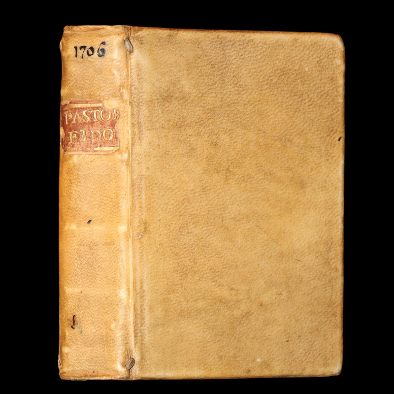 1706 Rare Italian Vellum Book - Il Pastor Fido by Giovanni Battista Guarini