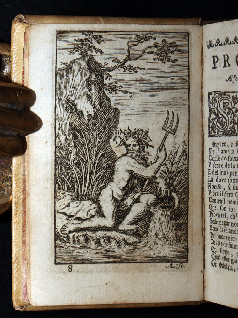 1706 Rare Italian Vellum Book - Il Pastor Fido by Giovanni Battista Guarini