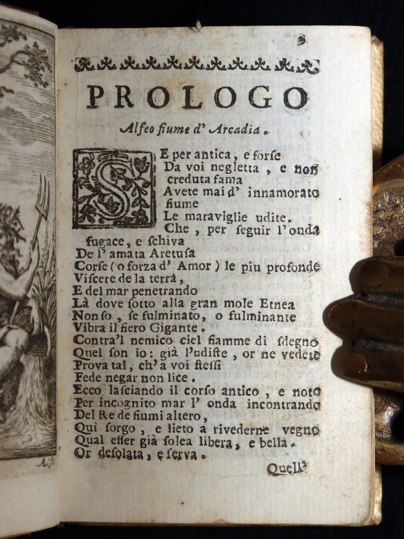 1706 Rare Italian Vellum Book - Il Pastor Fido by Giovanni Battista Guarini