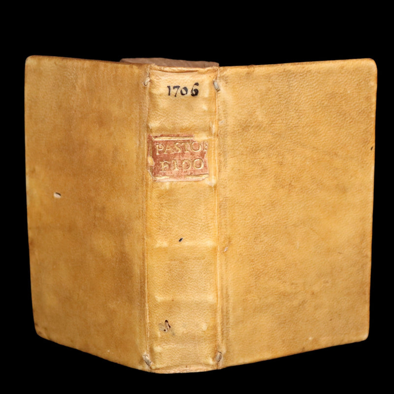1706 Rare Italian Vellum Book - Il Pastor Fido by Giovanni Battista Guarini