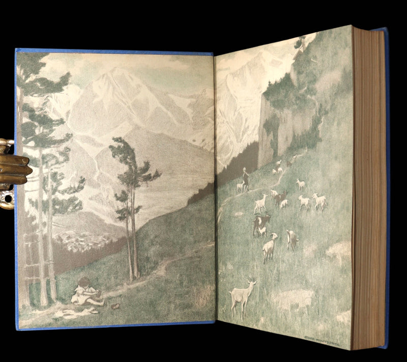 1922 Rare Book in dust jacket - Heidi Illustrated by Jessie Willcox Smith