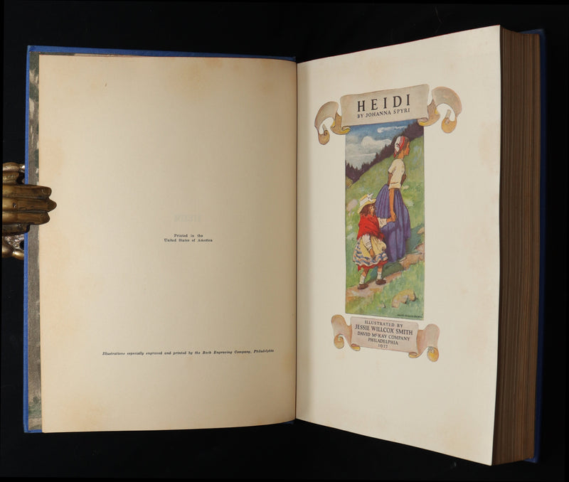 1922 Rare Book in dust jacket - Heidi Illustrated by Jessie Willcox Smith