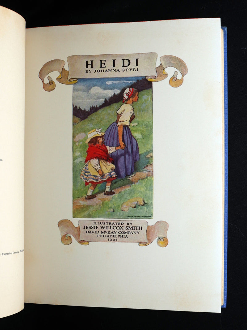 1922 Rare Book in dust jacket - Heidi Illustrated by Jessie Willcox Smith