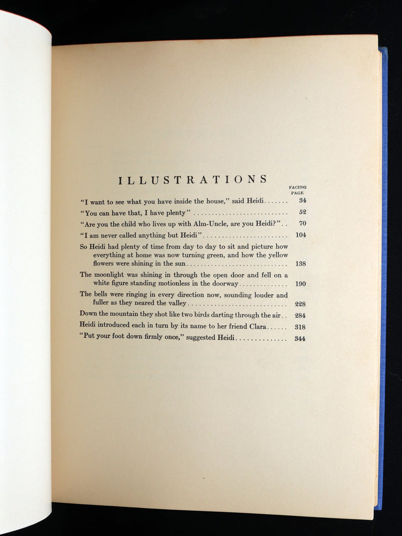 1922 Rare Book in dust jacket - Heidi Illustrated by Jessie Willcox Smith