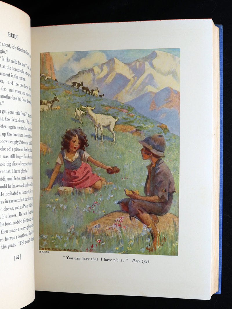 1922 Rare Book in dust jacket - Heidi Illustrated by Jessie Willcox Smith
