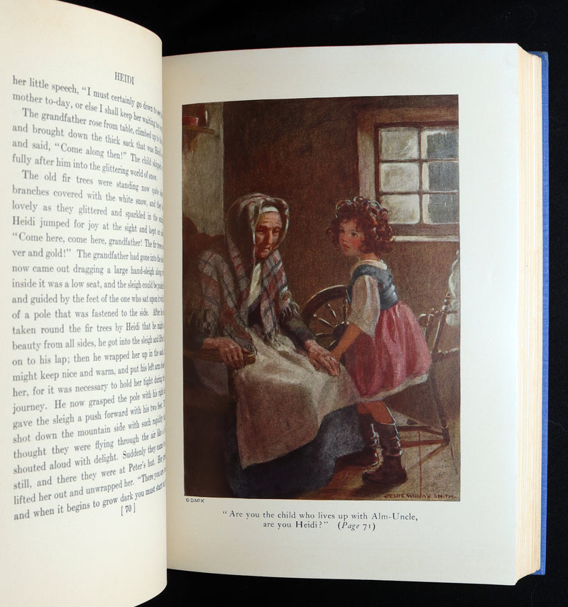 1922 Rare Book in dust jacket - Heidi Illustrated by Jessie Willcox Smith