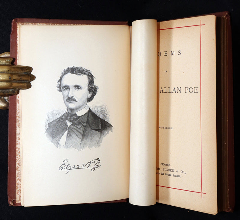 1882 Rare Book - Poems of Edgar Allan Poe With Memoir, Illustrated