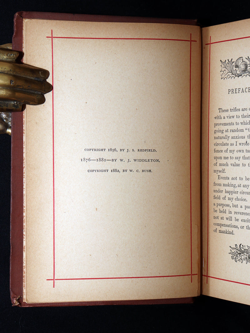 1882 Rare Book - Poems of Edgar Allan Poe With Memoir, Illustrated