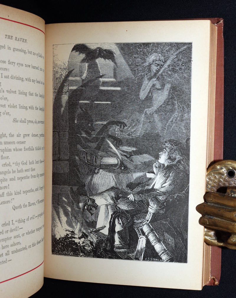 1882 Rare Book - Poems of Edgar Allan Poe With Memoir, Illustrated