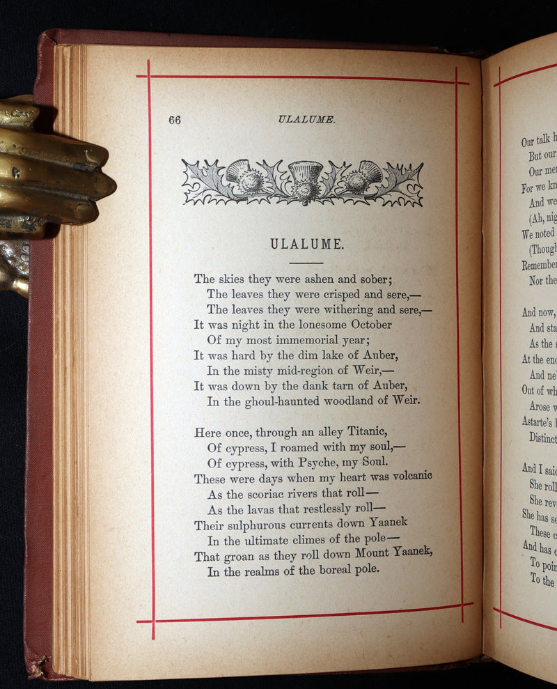 1882 Rare Book - Poems of Edgar Allan Poe With Memoir, Illustrated