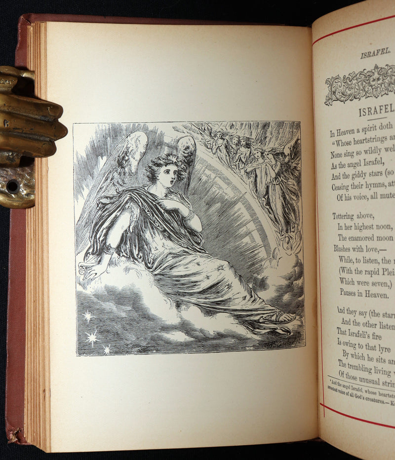 1882 Rare Book - Poems of Edgar Allan Poe With Memoir, Illustrated