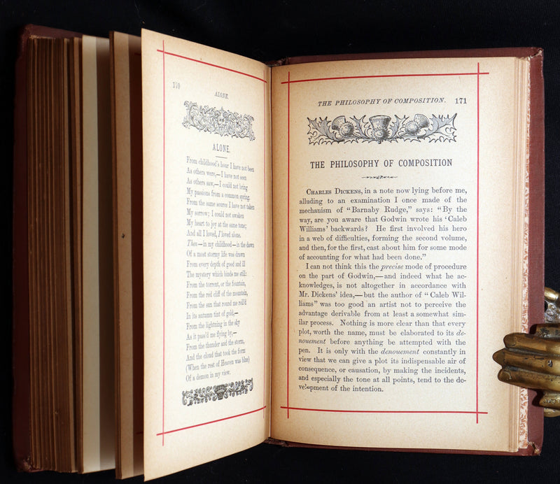1882 Rare Book - Poems of Edgar Allan Poe With Memoir, Illustrated