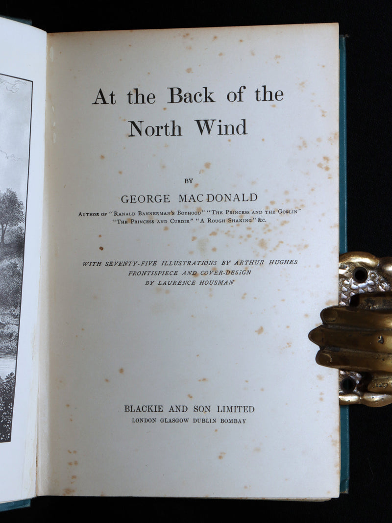 1900 Rare Book - At the Back of the North Wind by George MacDonald illustrated