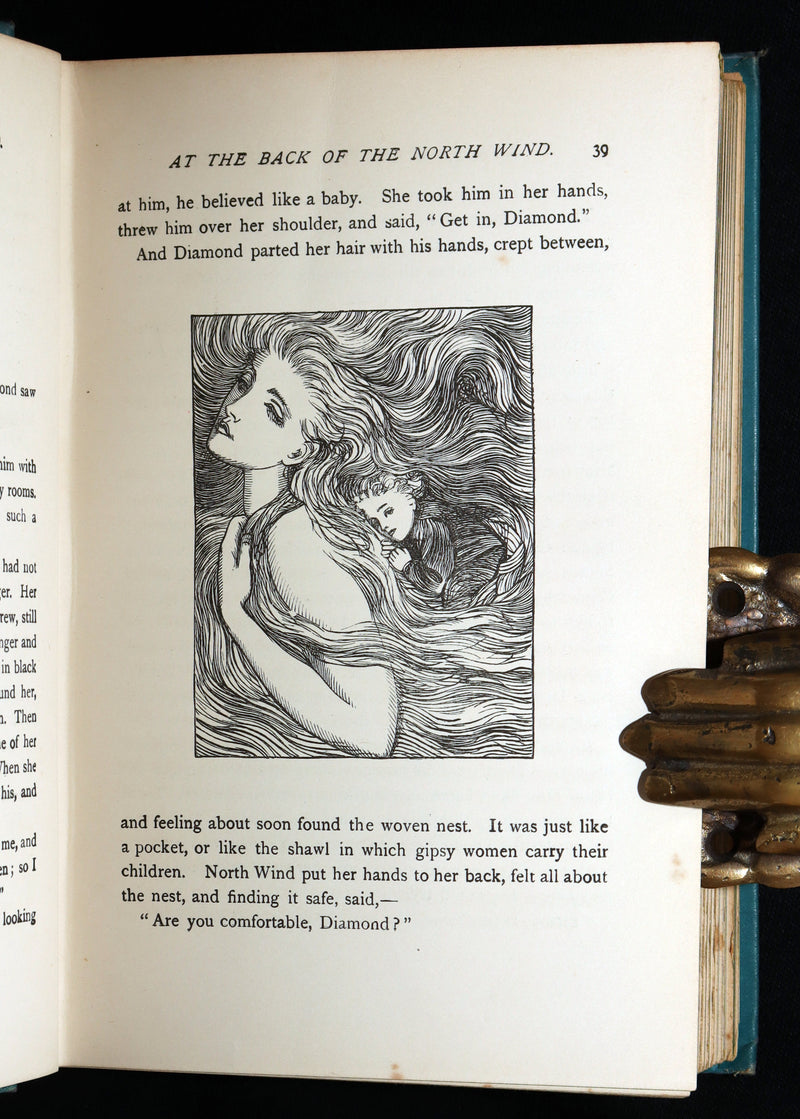 1900 Rare Book - At the Back of the North Wind by George MacDonald illustrated