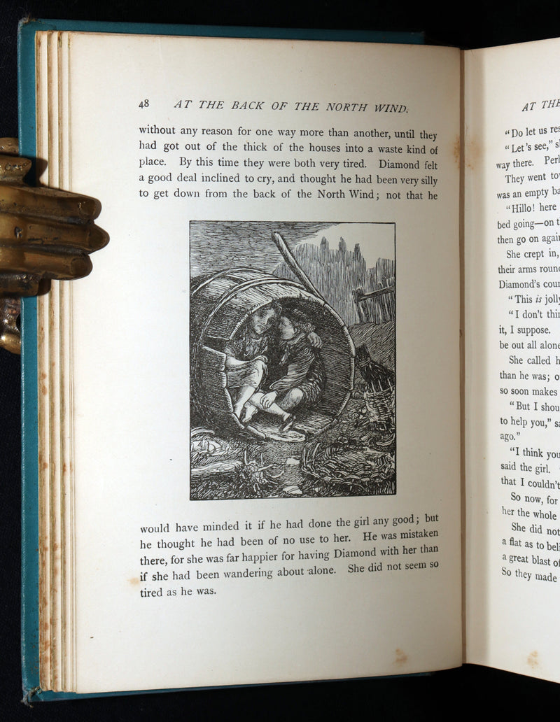 1900 Rare Book - At the Back of the North Wind by George MacDonald illustrated