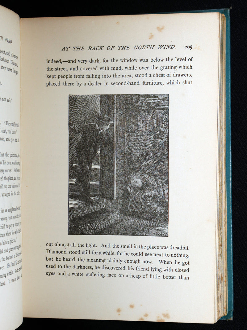1900 Rare Book - At the Back of the North Wind by George MacDonald illustrated
