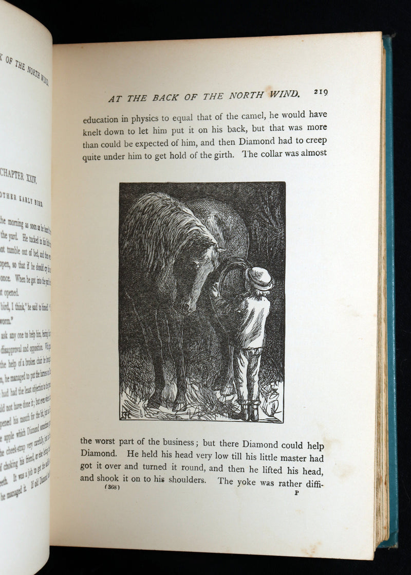 1900 Rare Book - At the Back of the North Wind by George MacDonald illustrated