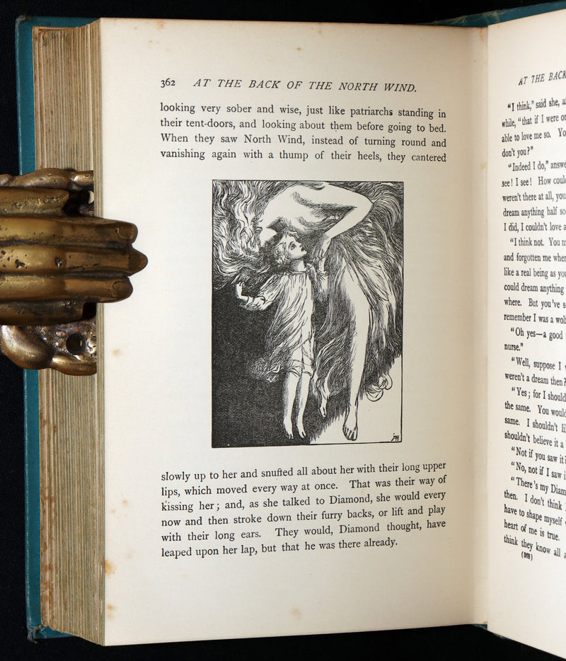 1900 Rare Book - At the Back of the North Wind by George MacDonald illustrated